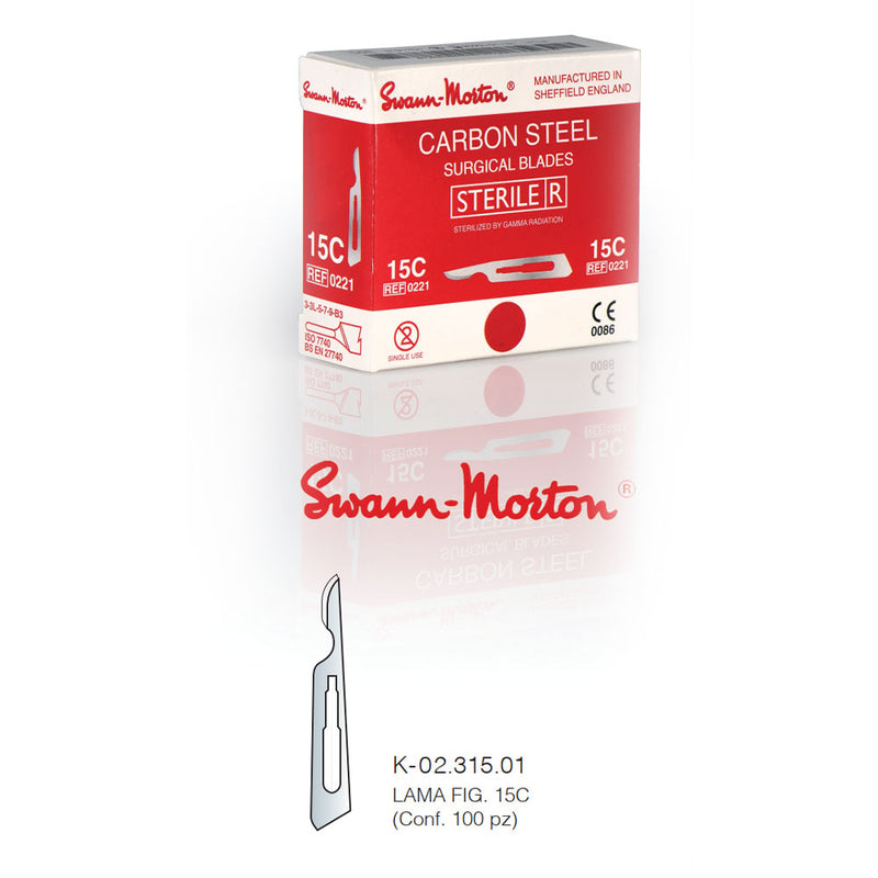 Lame Swann Morton 15C conf. 100 pz. - K-02.315.01